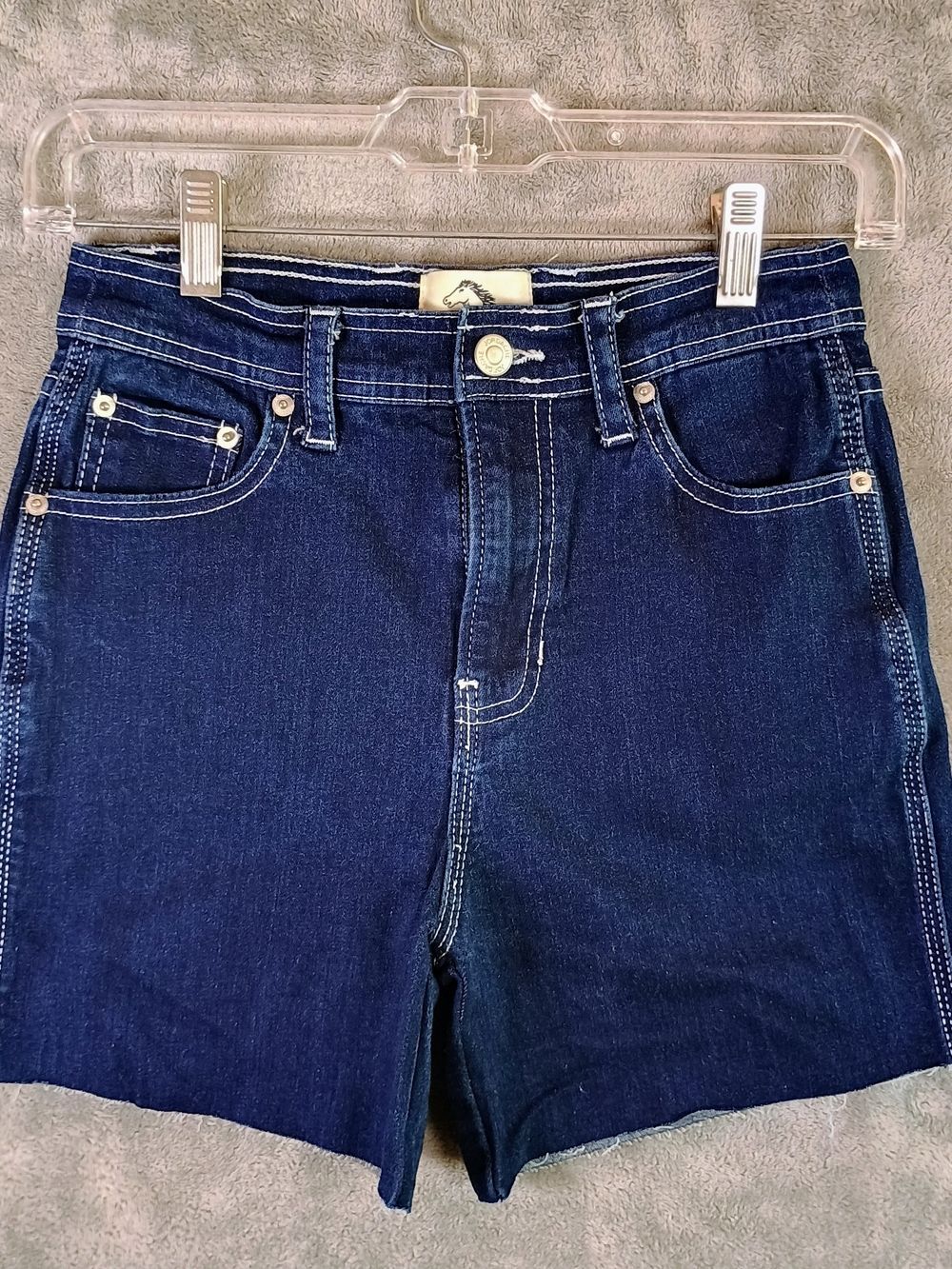 Jordache Dark Blue Denim Juniors Shorts Size 25